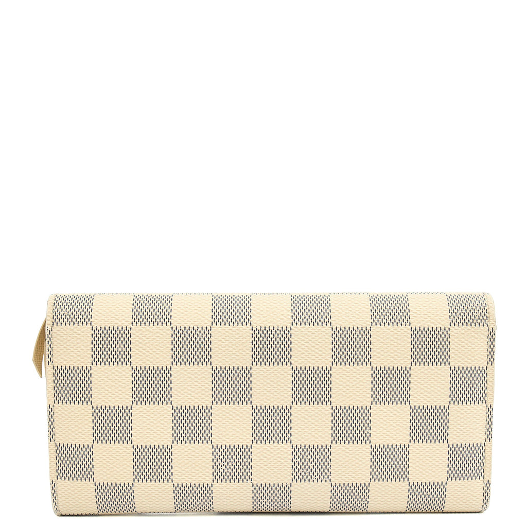 Louis Vuitton Purse Emilie Wallet in Damier Azur, Canvas