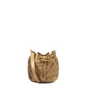 Chanel Bucket Bag Paris Cosmopolite Drawstring Bucket Bag in Metallic, Calfskin Leather