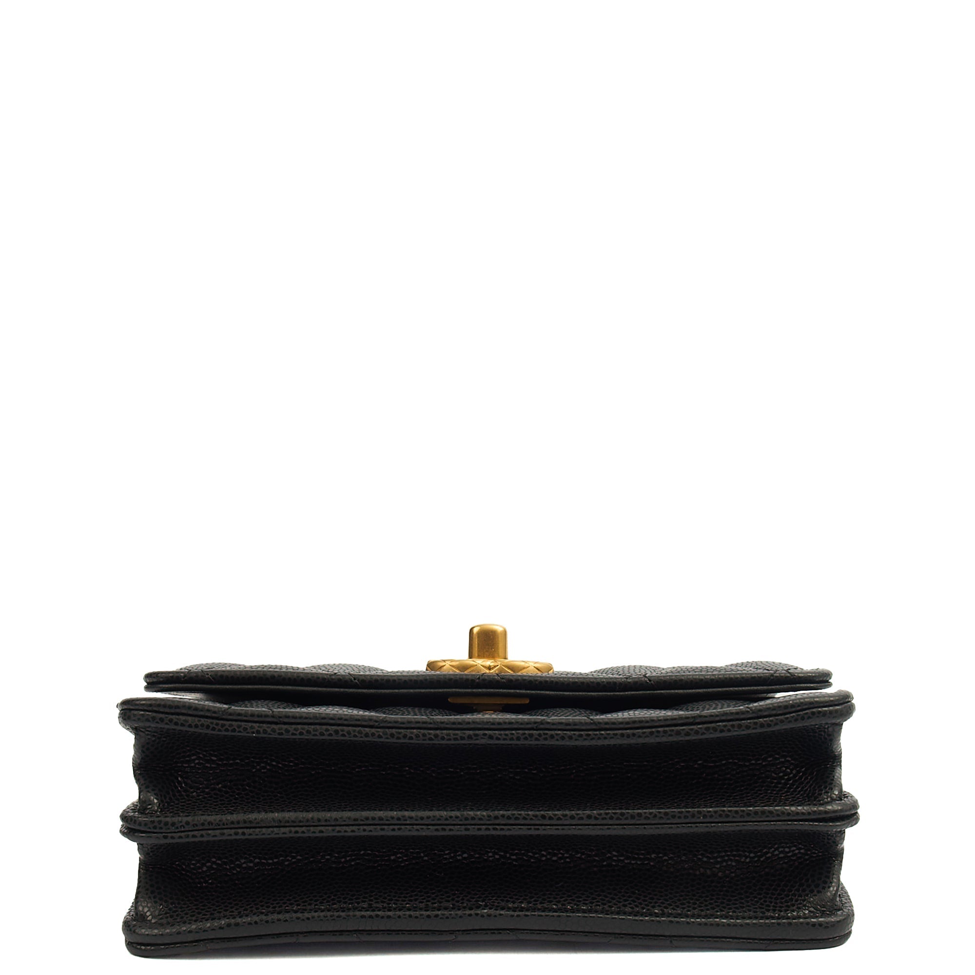 Chanel Cross Body Wallet on Chain in Black, Caviar Leather