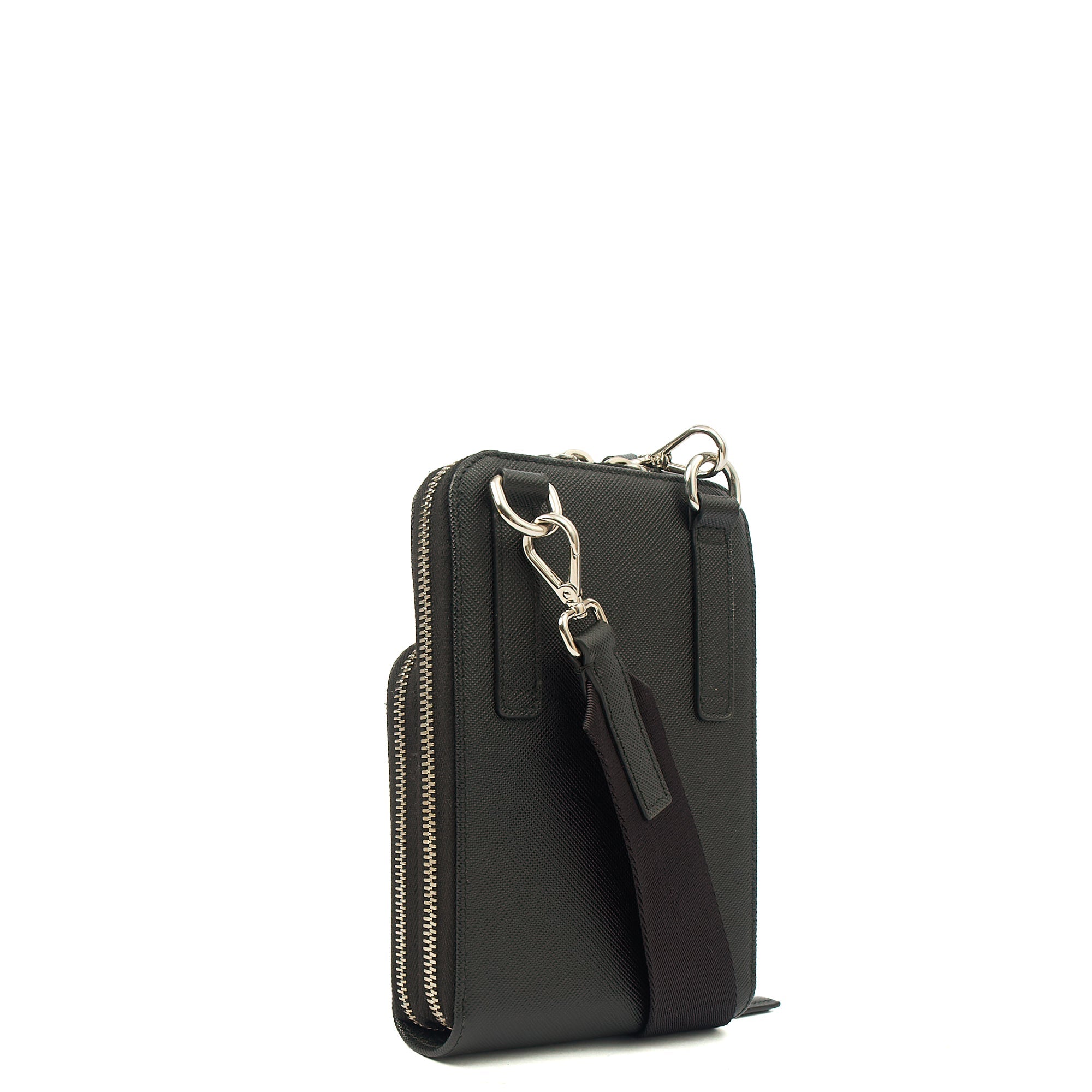 Prada Cross Body Crossbody in Black, Saffiano Leather