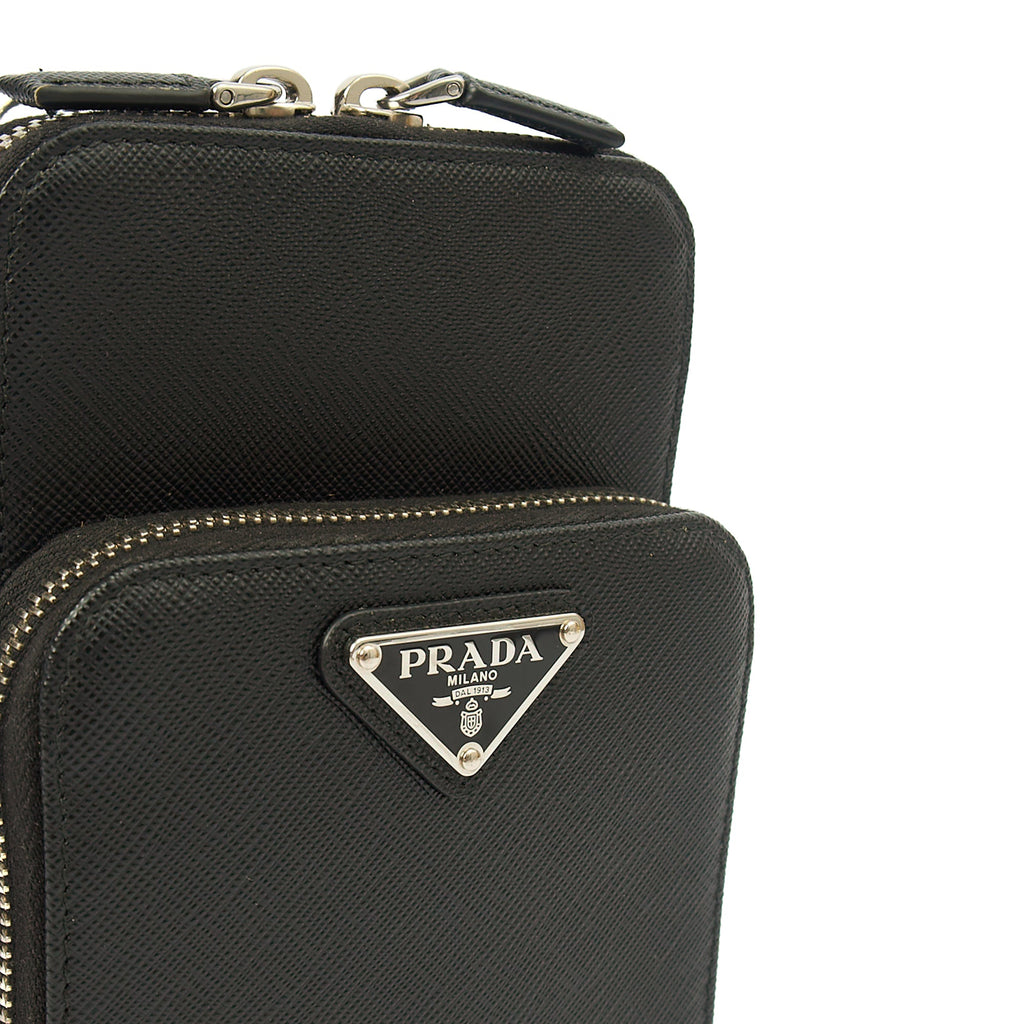 Prada Cross Body Crossbody in Black, Saffiano Leather
