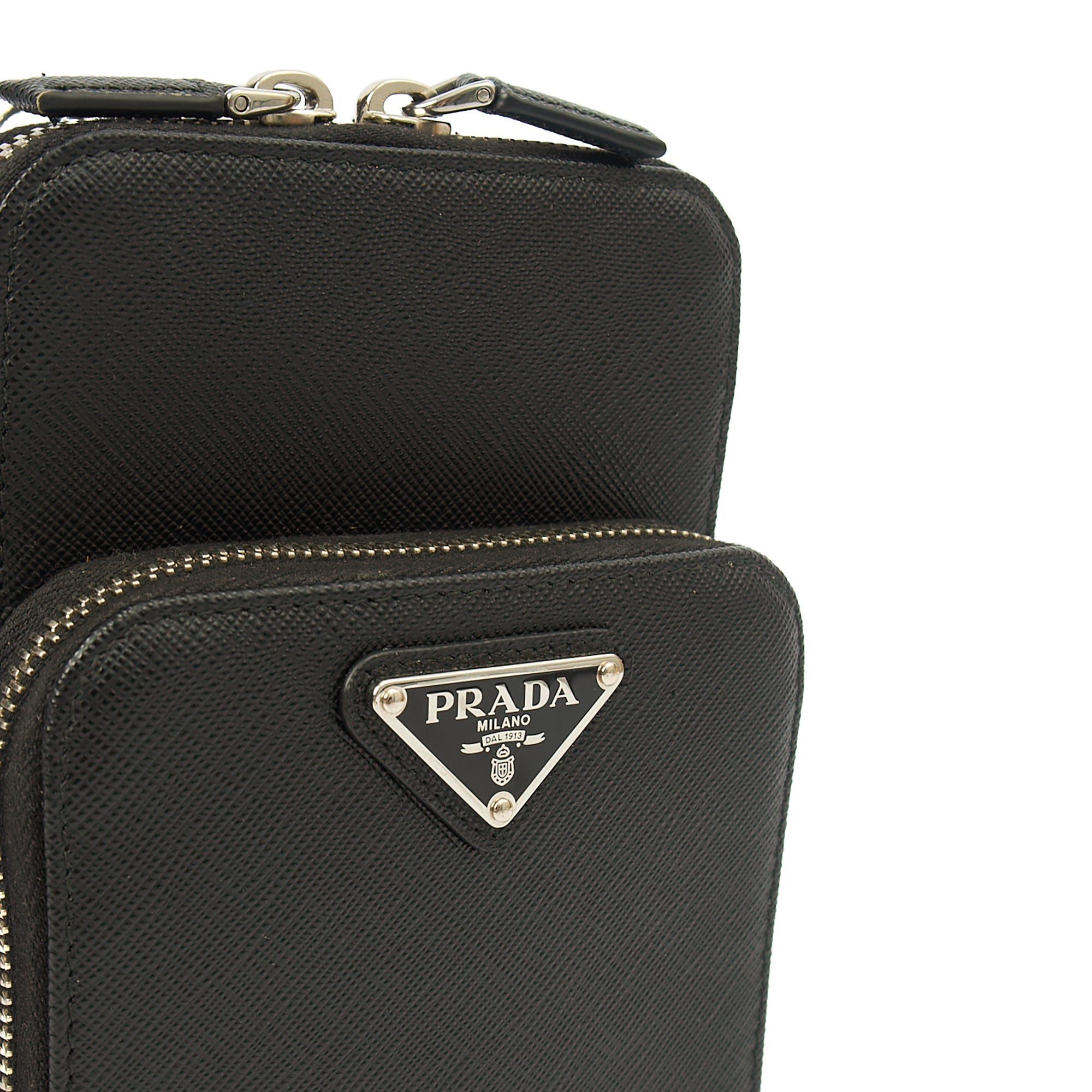 Prada Cross Body Crossbody in Black, Saffiano Leather
