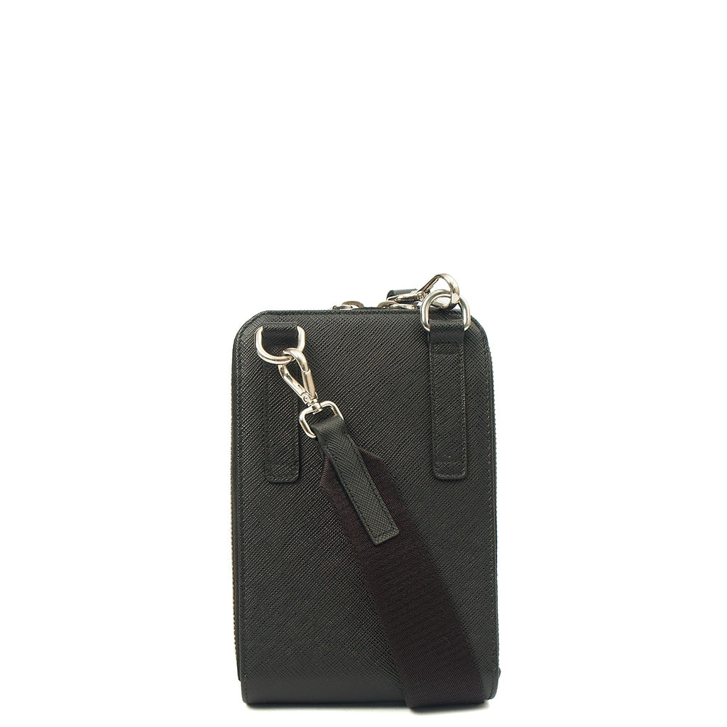 Prada Cross Body Crossbody in Black, Saffiano Leather