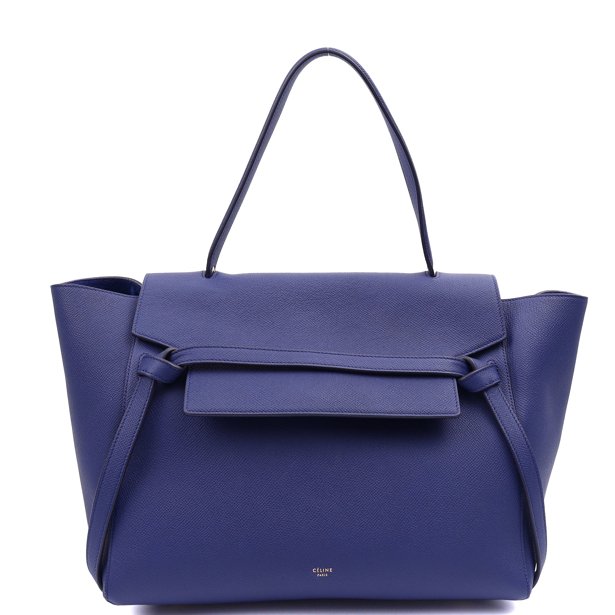 Celine Tote Belt Bag Small in Blue, Box Calfskin