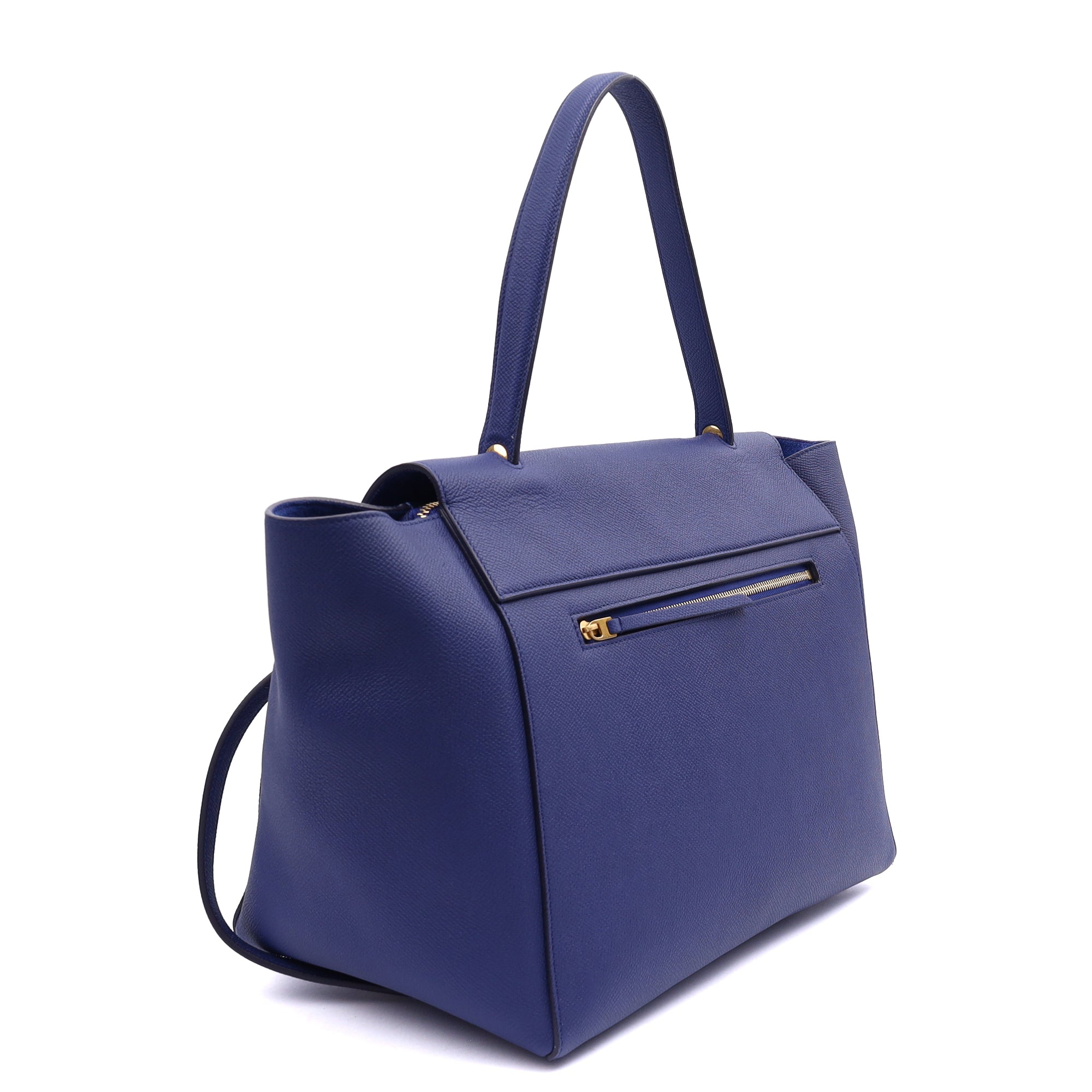 Celine Tote Belt Bag Small in Blue, Box Calfskin