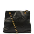 Chanel Tote Vintage Tote in Black, Lambskin Leather