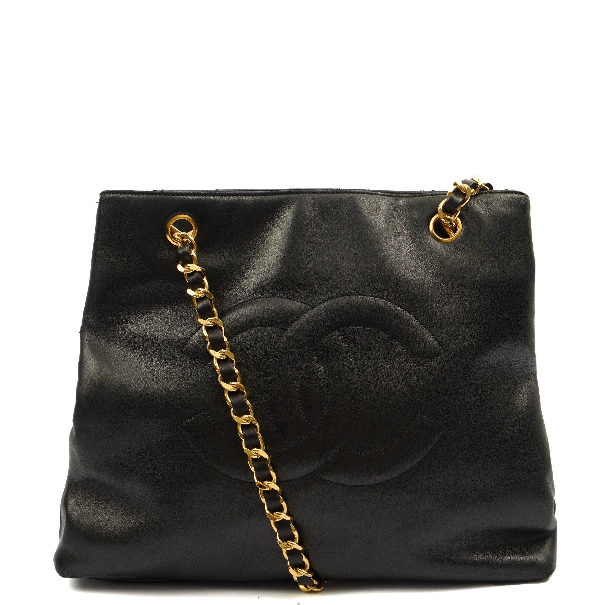 Chanel Tote Vintage Tote in Black, Lambskin Leather