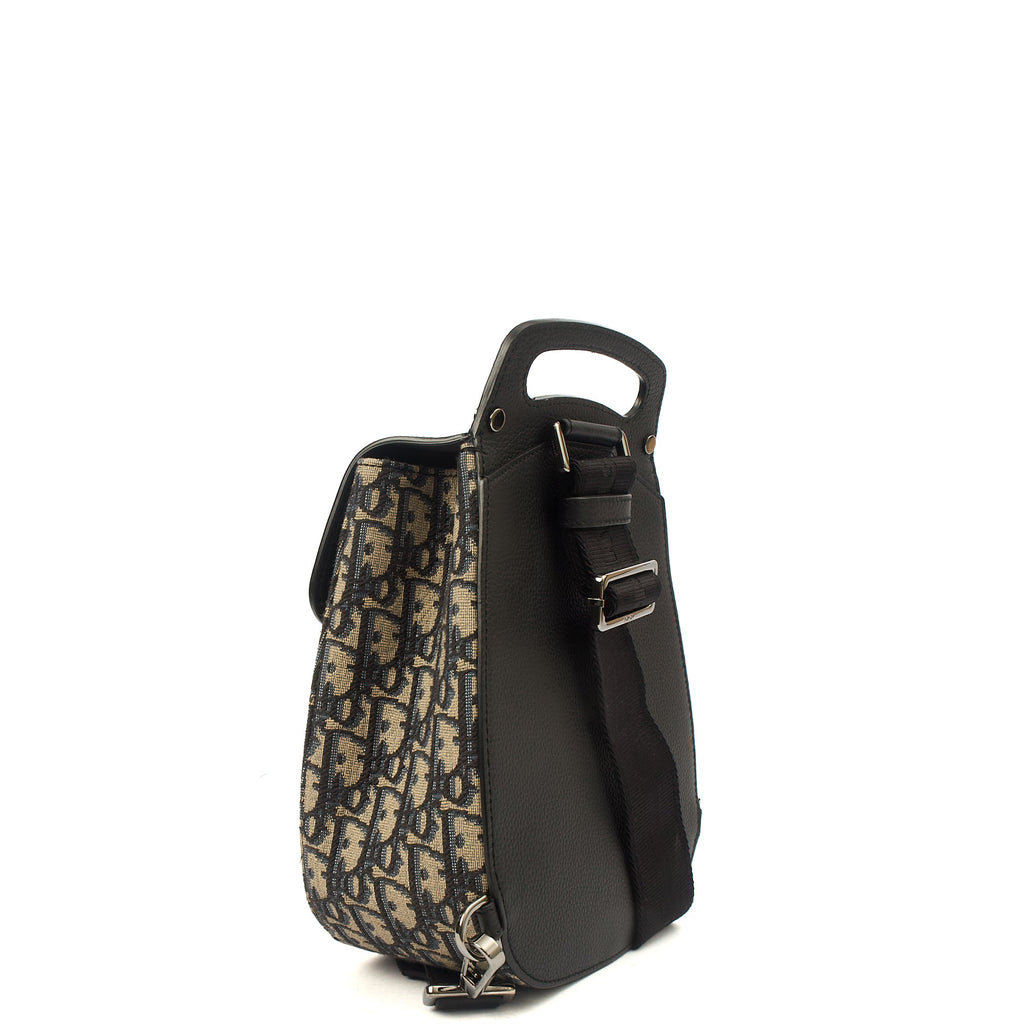 Christian Dior Backpack Gallop - Mini in Blue, Dior Oblique Embroidery