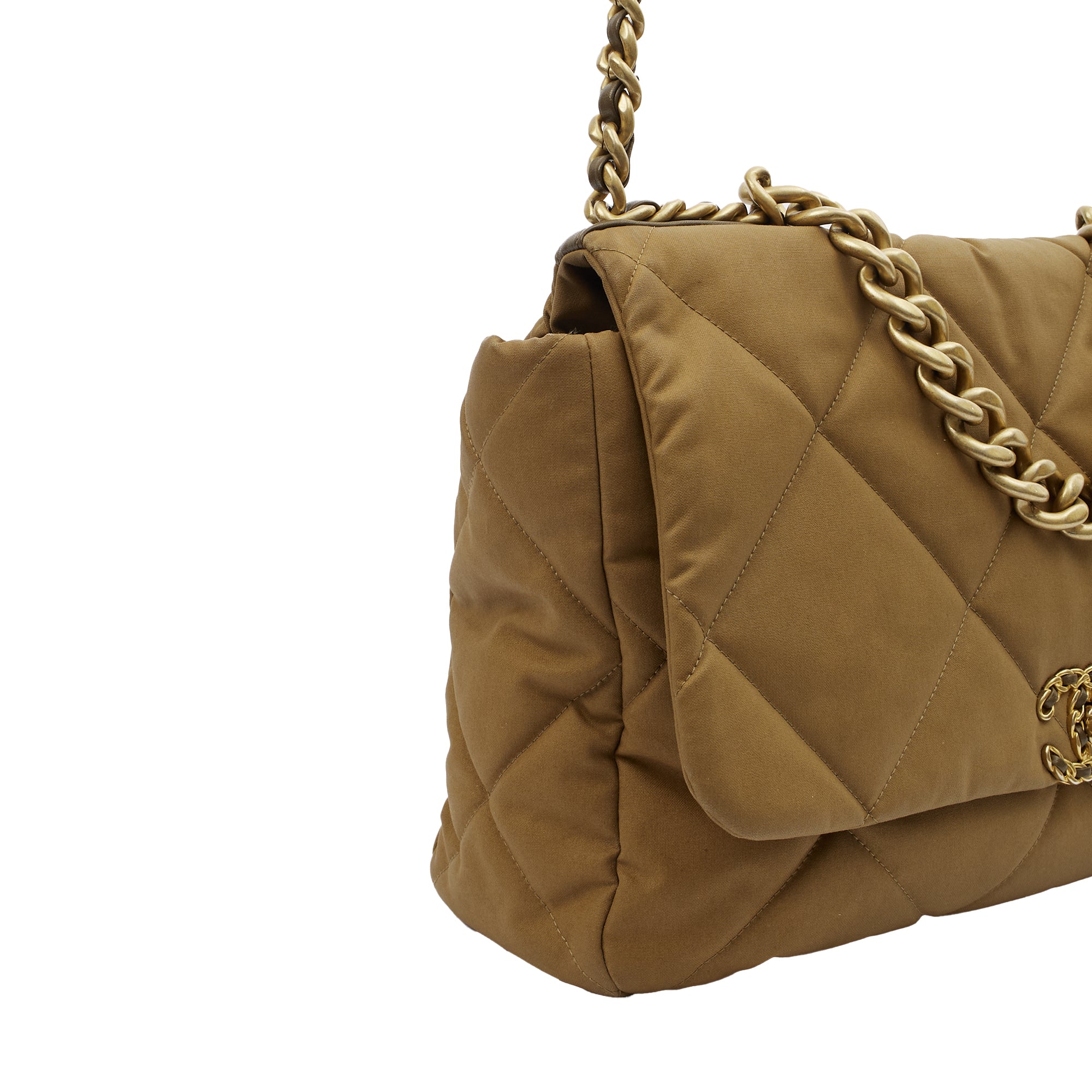 Chanel Tote Chanel 19 Large in Brown, Fabric