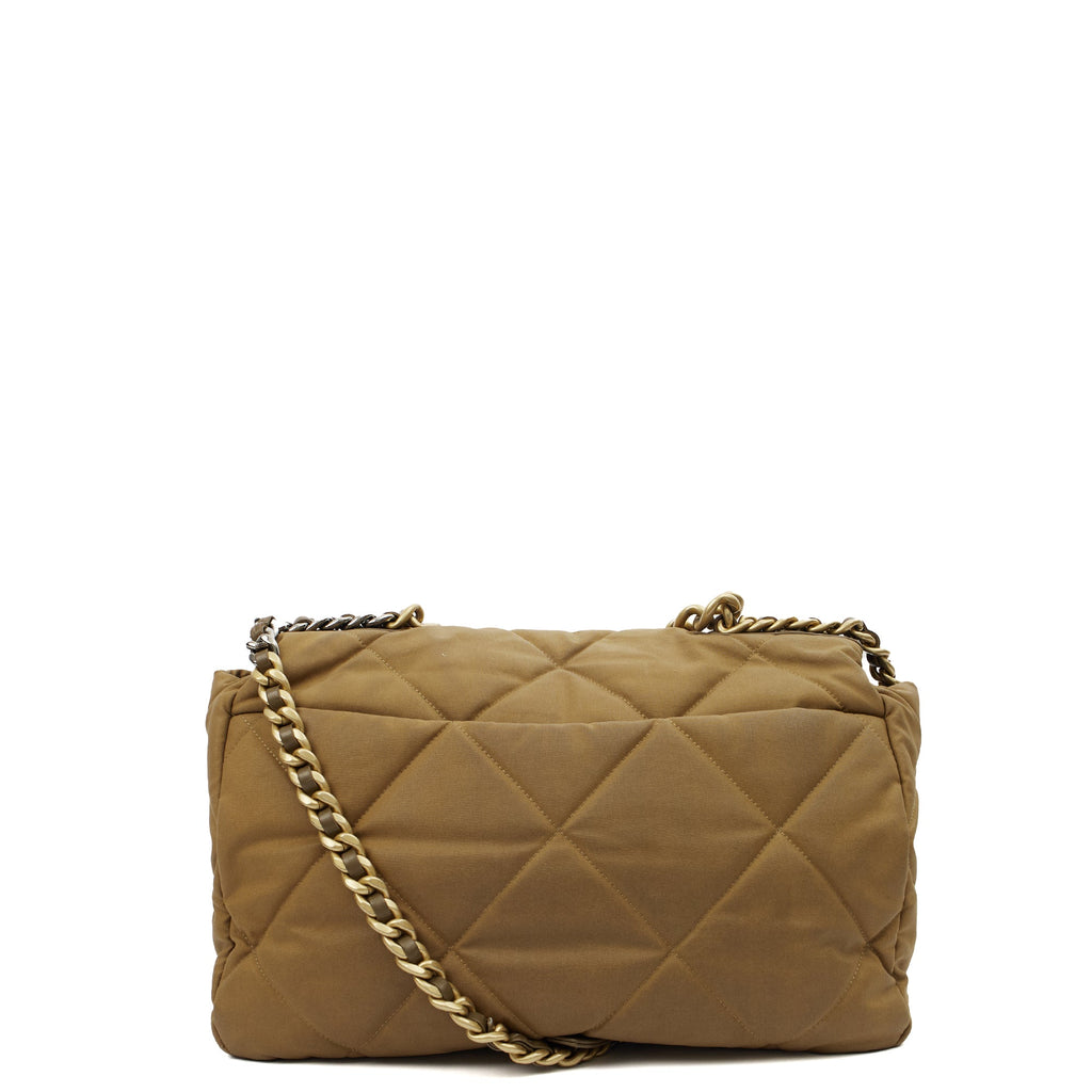 Chanel Tote Chanel 19 Large in Brown, Fabric