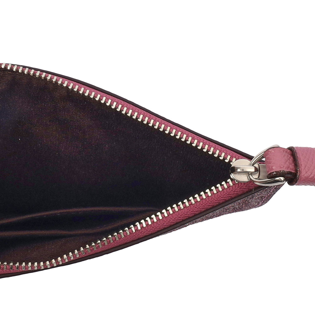 Coach Clutch Bow Wristlet in Purple, Leather