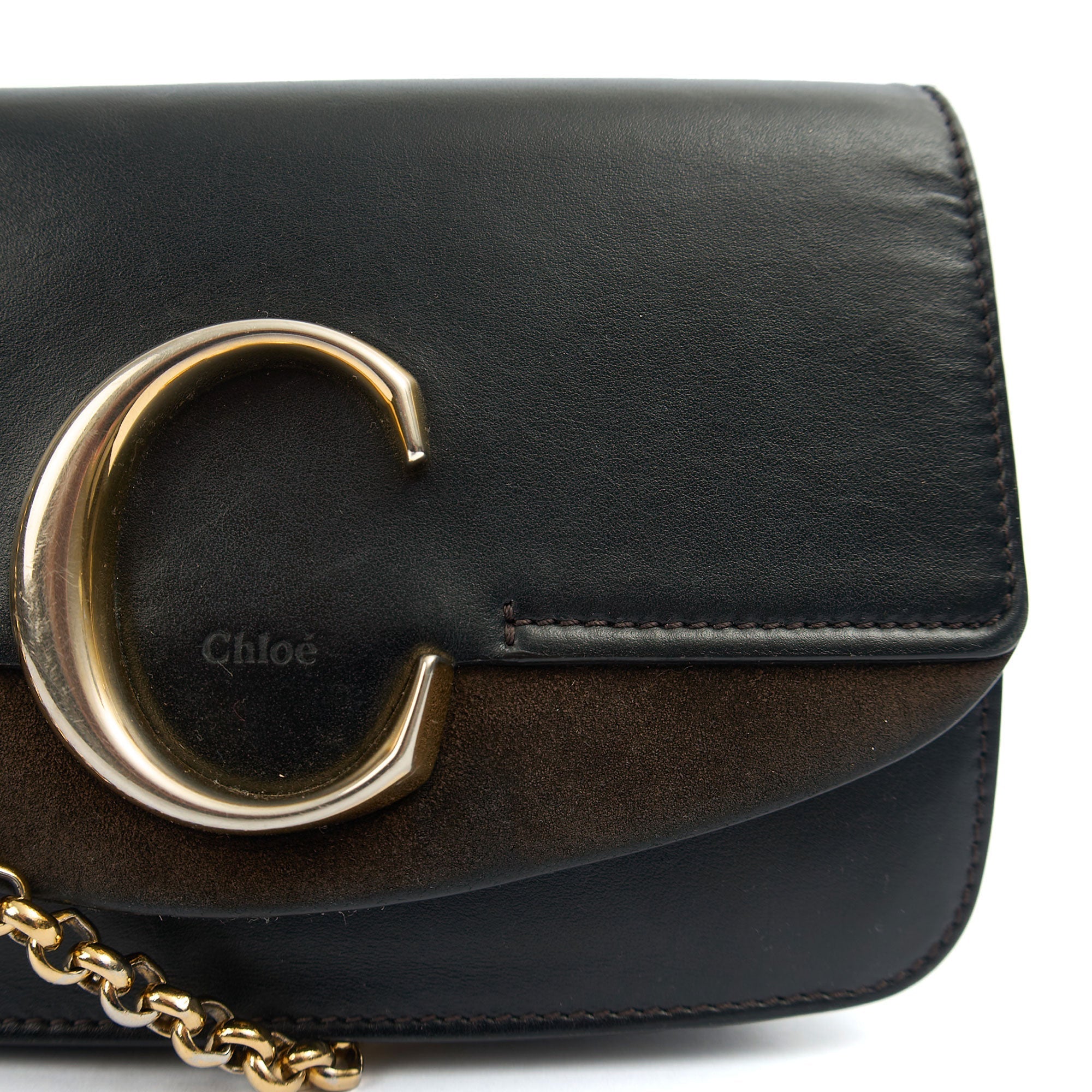 Chloe Cross Body Chloe C - Small in Black, Calfskin Leather