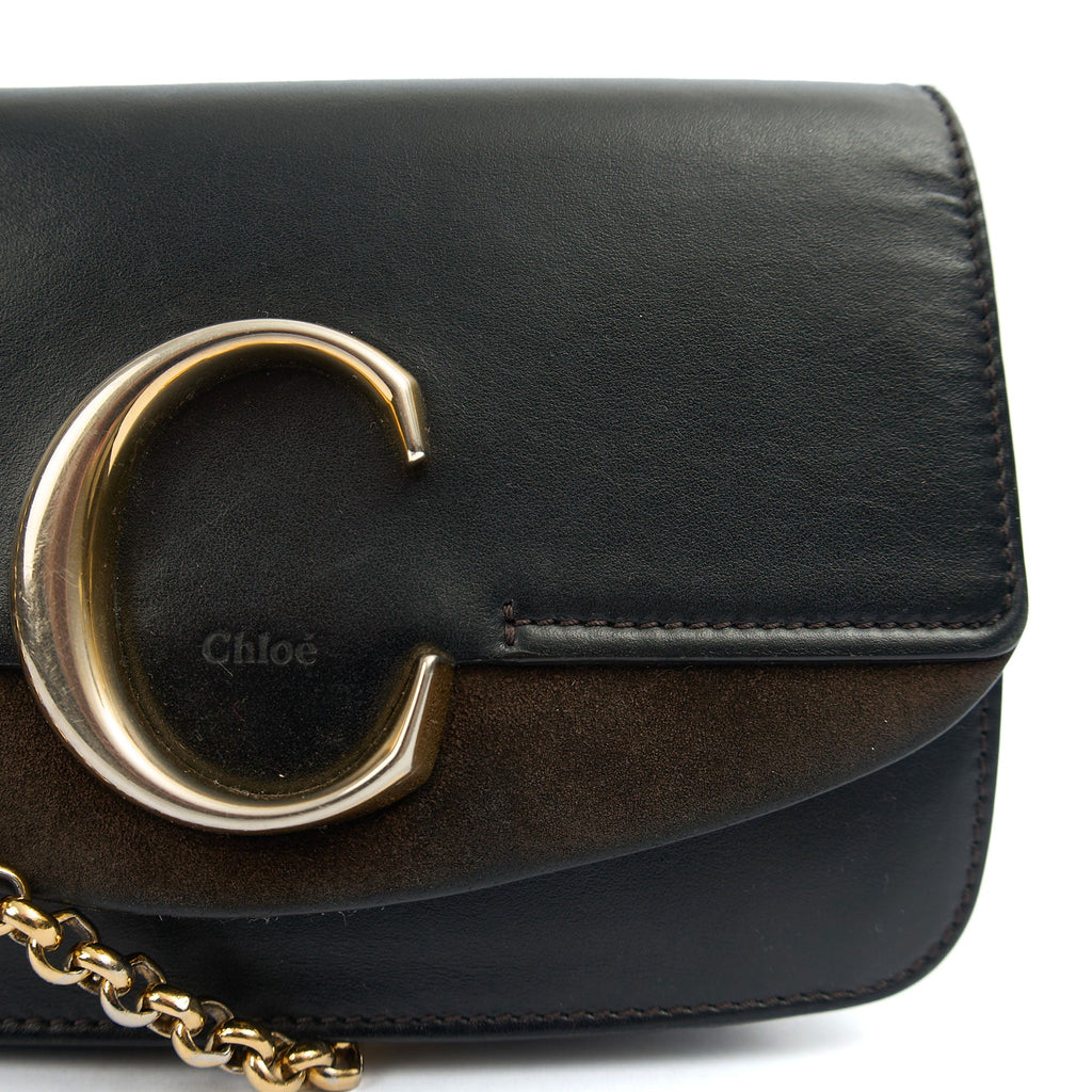 Chloe Cross Body Chloe C - Small in Black, Calfskin Leather