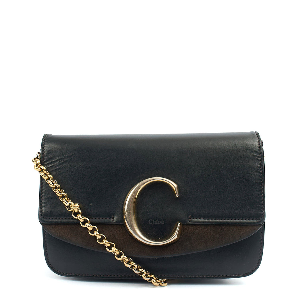 Chloe Cross Body Chloe C - Small in Black, Calfskin Leather