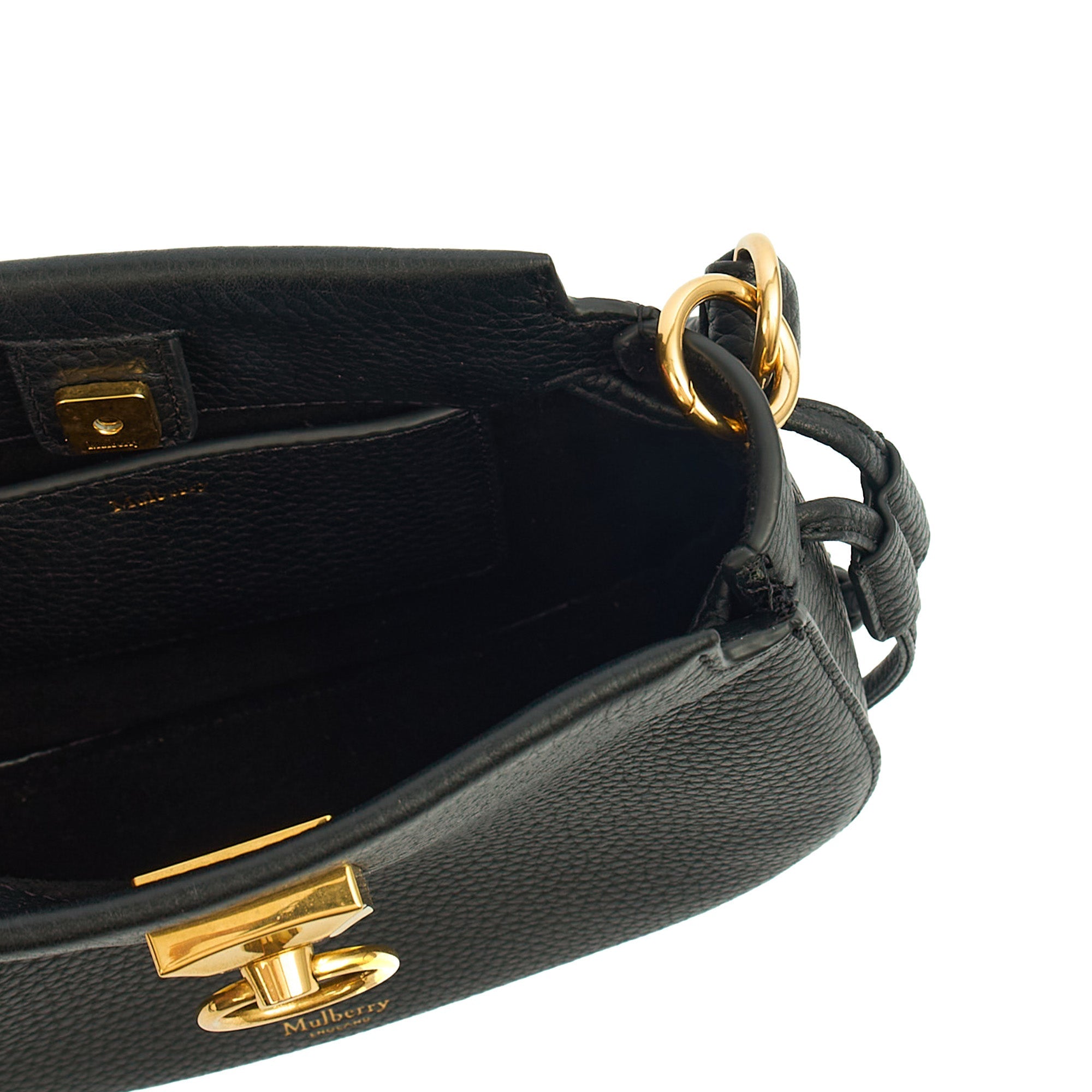Mulberry Tote Iris Hobo - Mini in Black, Calfskin Leather