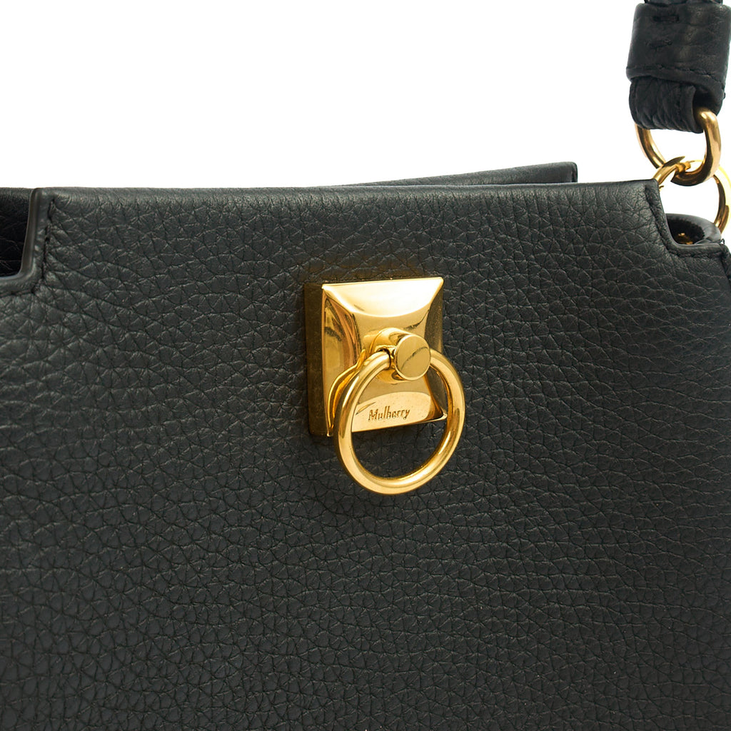 Mulberry Tote Iris Hobo - Mini in Black, Calfskin Leather