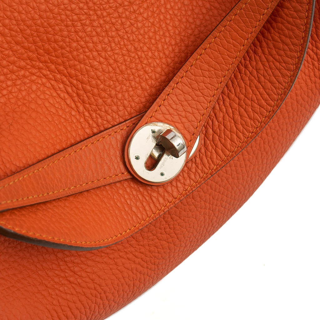 Hermes Tote Lindy 30 in Classic Orange, Togo Leather