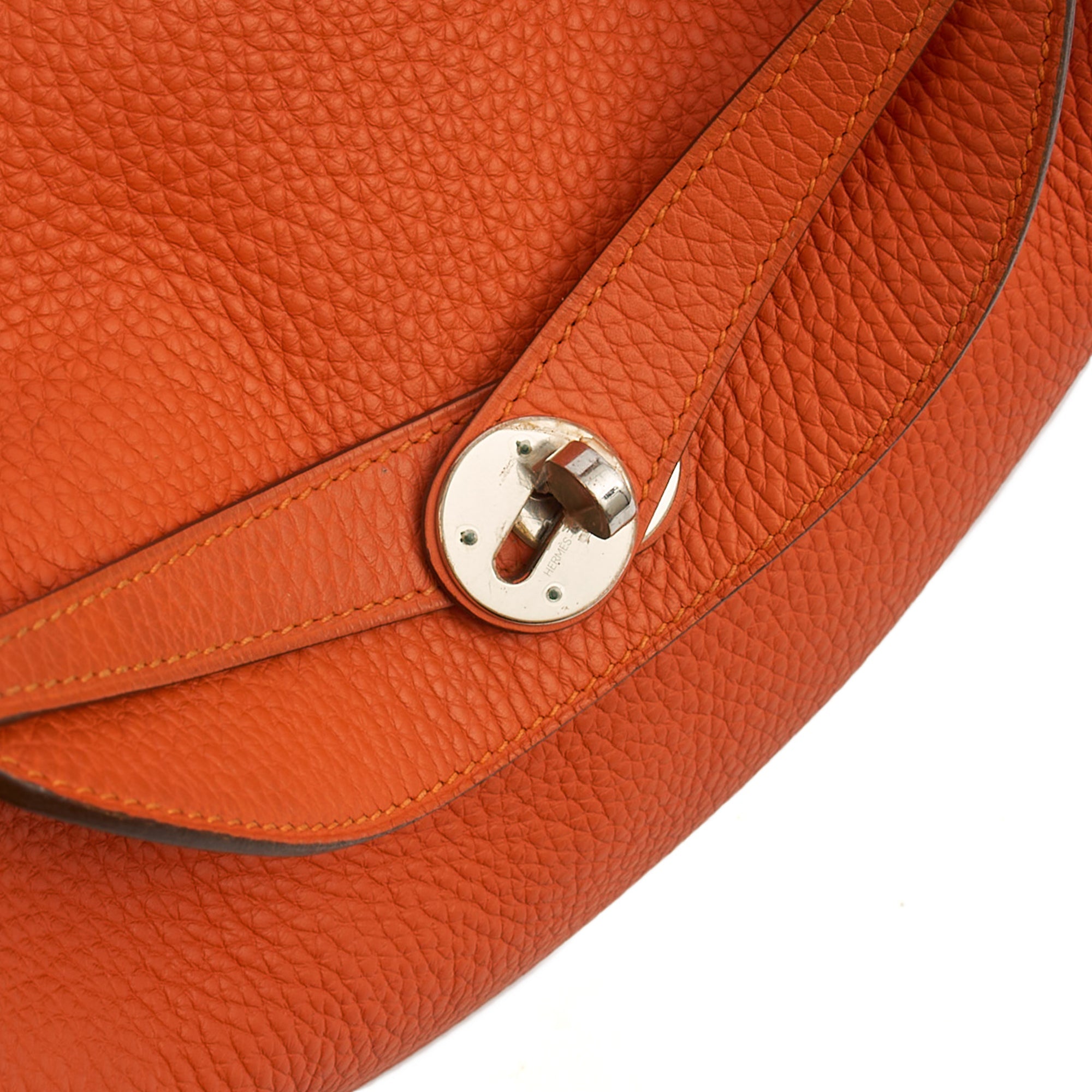 Hermes Tote Lindy 30 in Classic Orange, Togo Leather