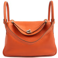 Hermes Tote Lindy 30 in Classic Orange, Togo Leather
