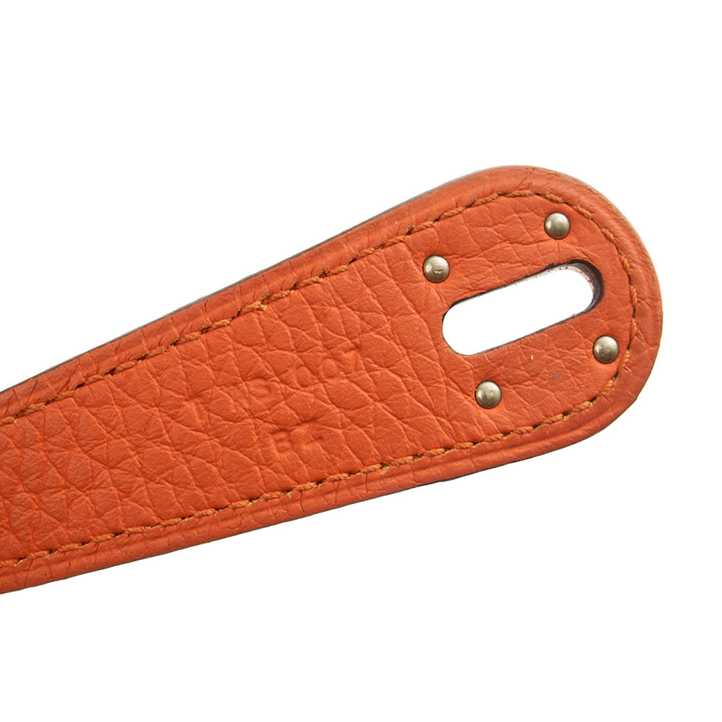 Hermes Tote Lindy 30 in Classic Orange, Togo Leather