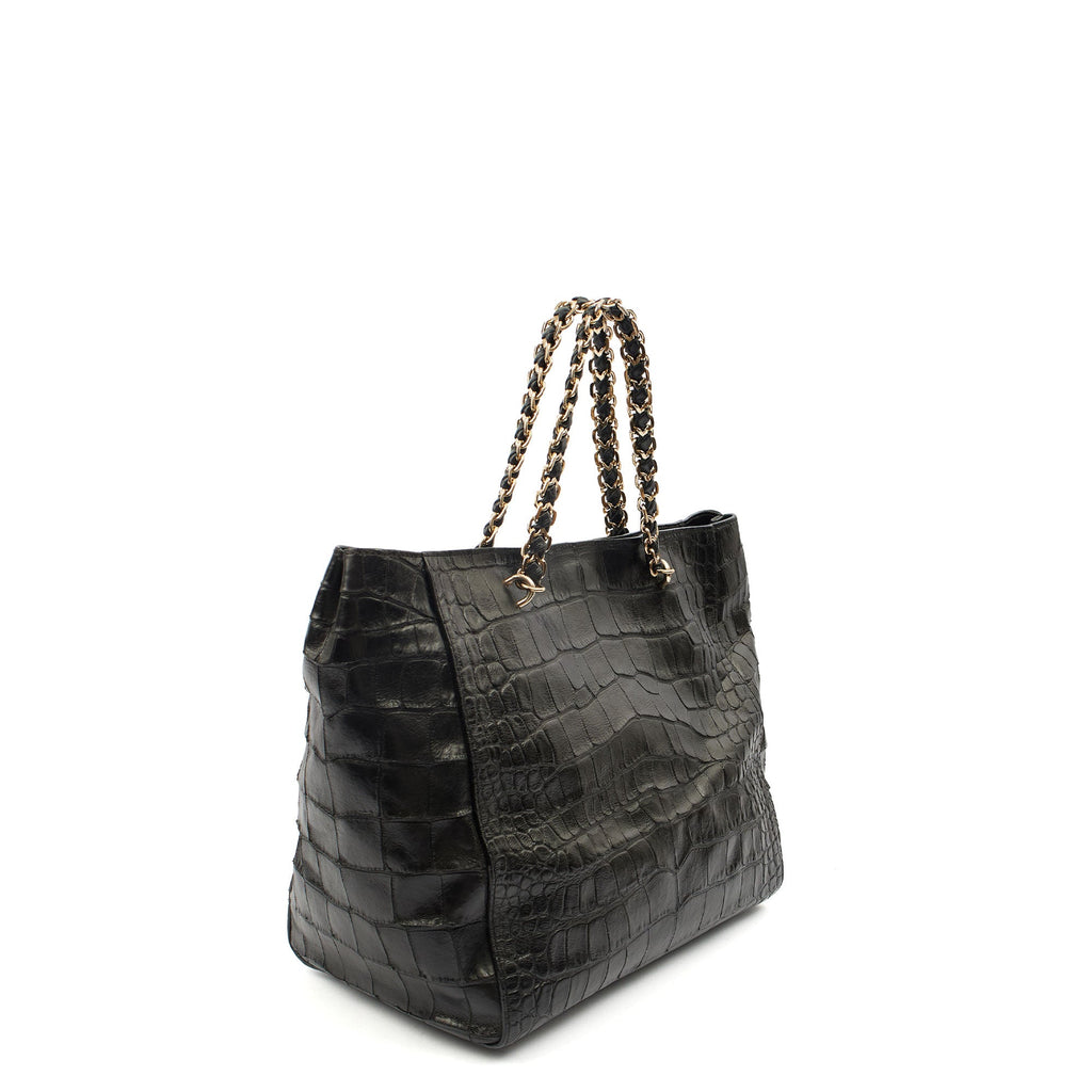 Mulberry Tote Cecily Tote in Black, Exotic Effect Leather