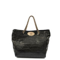 Mulberry Tote Cecily Tote in Black, Exotic Effect Leather