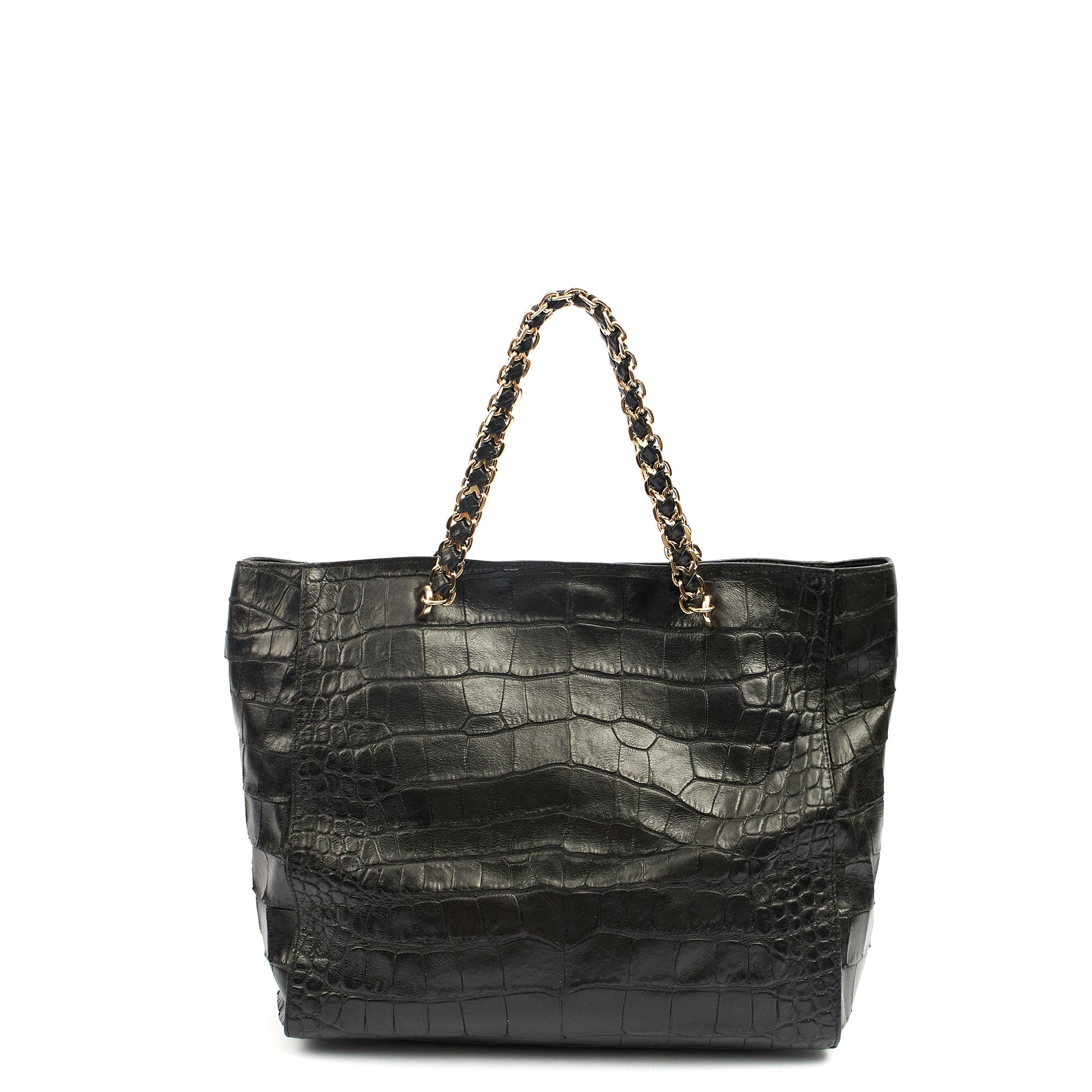 Mulberry Tote Cecily Tote in Black, Exotic Effect Leather