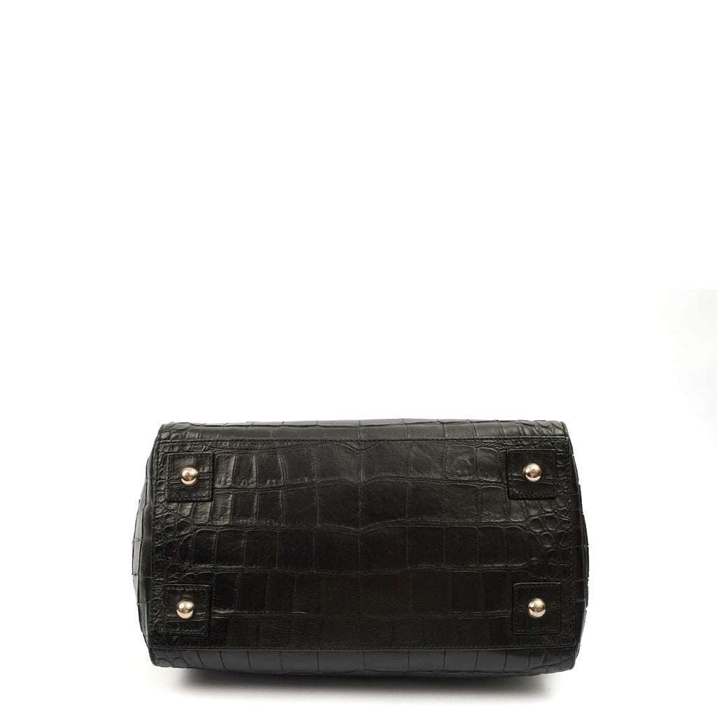 Mulberry Tote Cecily Tote in Black, Exotic Effect Leather
