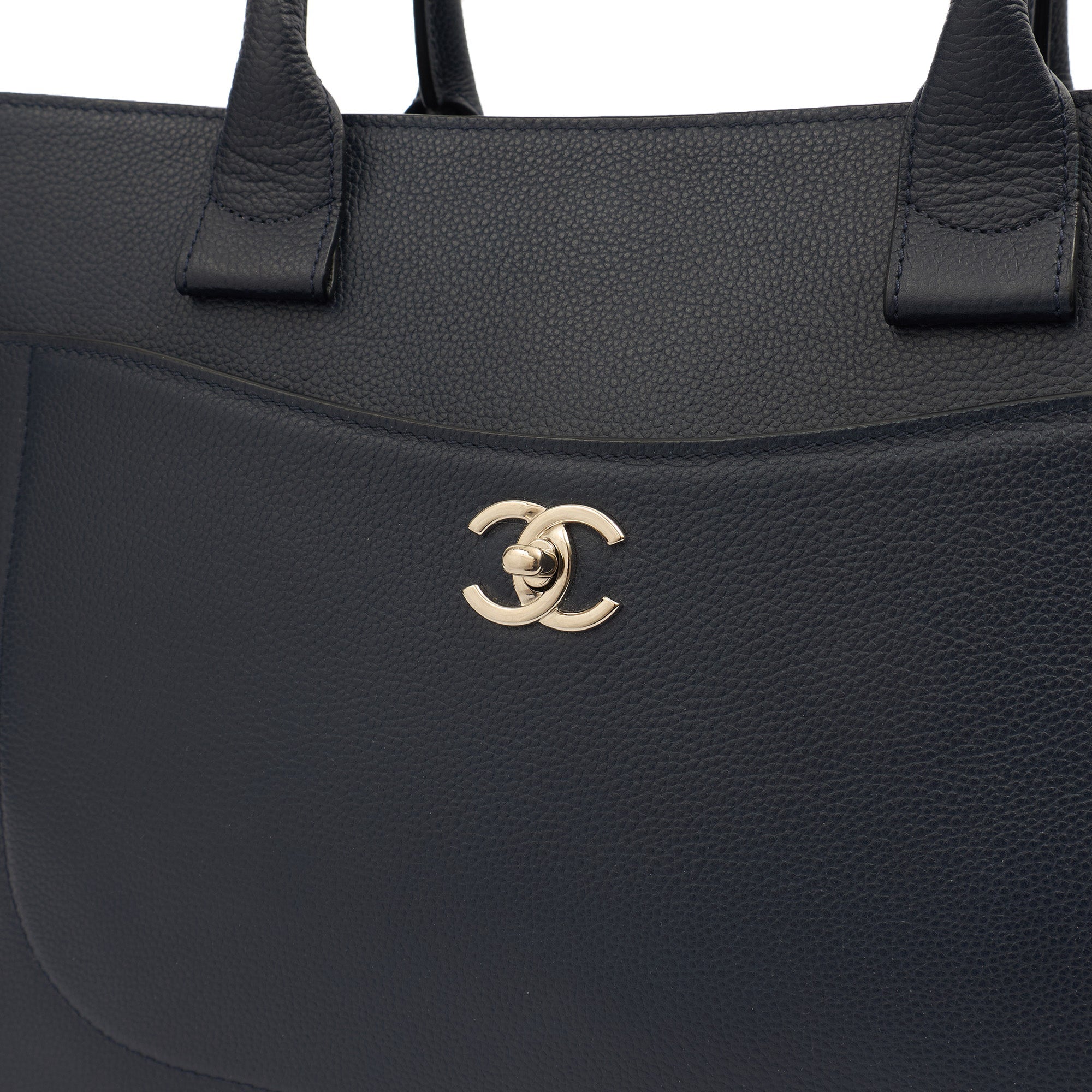 Chanel Tote Executive Shopper Tote in Blue, Calfskin Leather