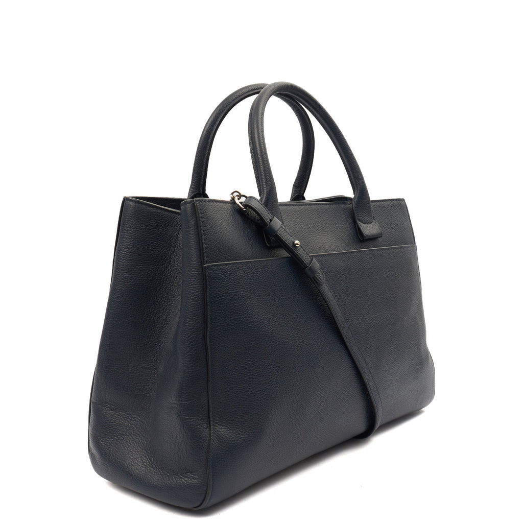Chanel Tote Executive Shopper Tote in Blue, Calfskin Leather