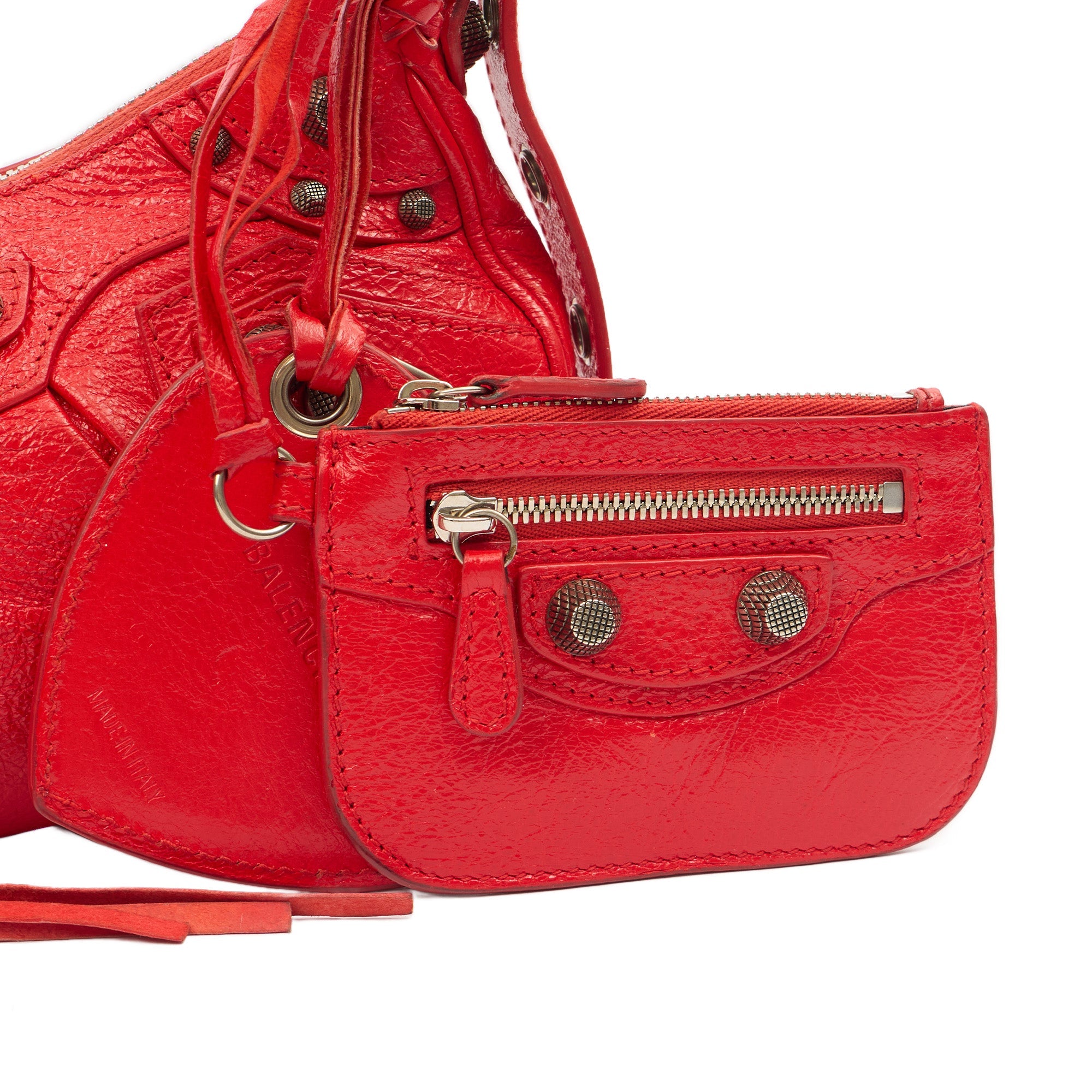 Balenciaga Cross Body Le Cagole XS in Red, Veau (Calfskin)