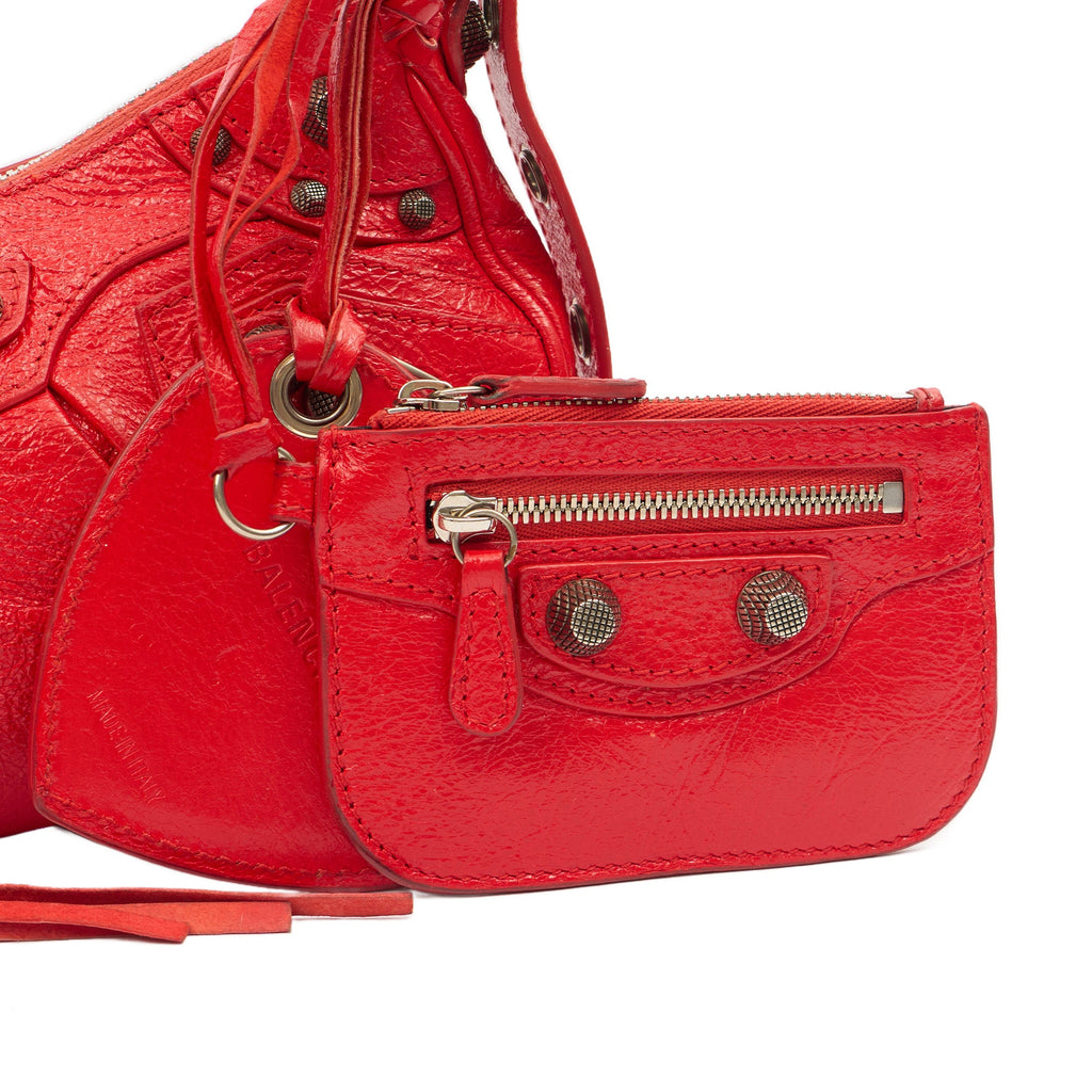 Balenciaga Cross Body Le Cagole XS in Red, Veau (Calfskin)