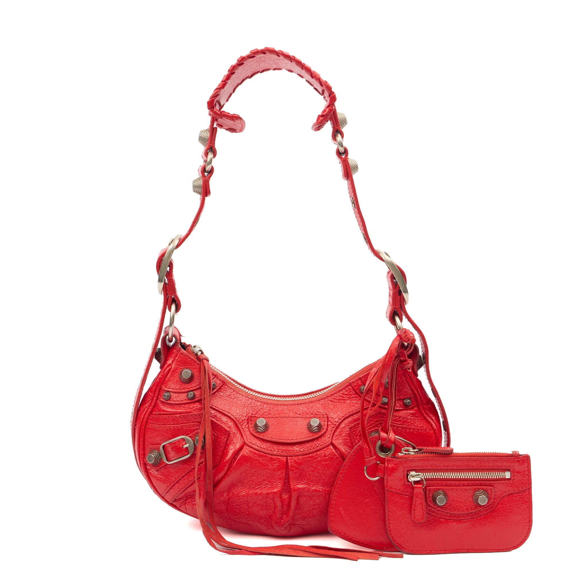 Balenciaga Cross Body Le Cagole XS in Red, Veau (Calfskin)