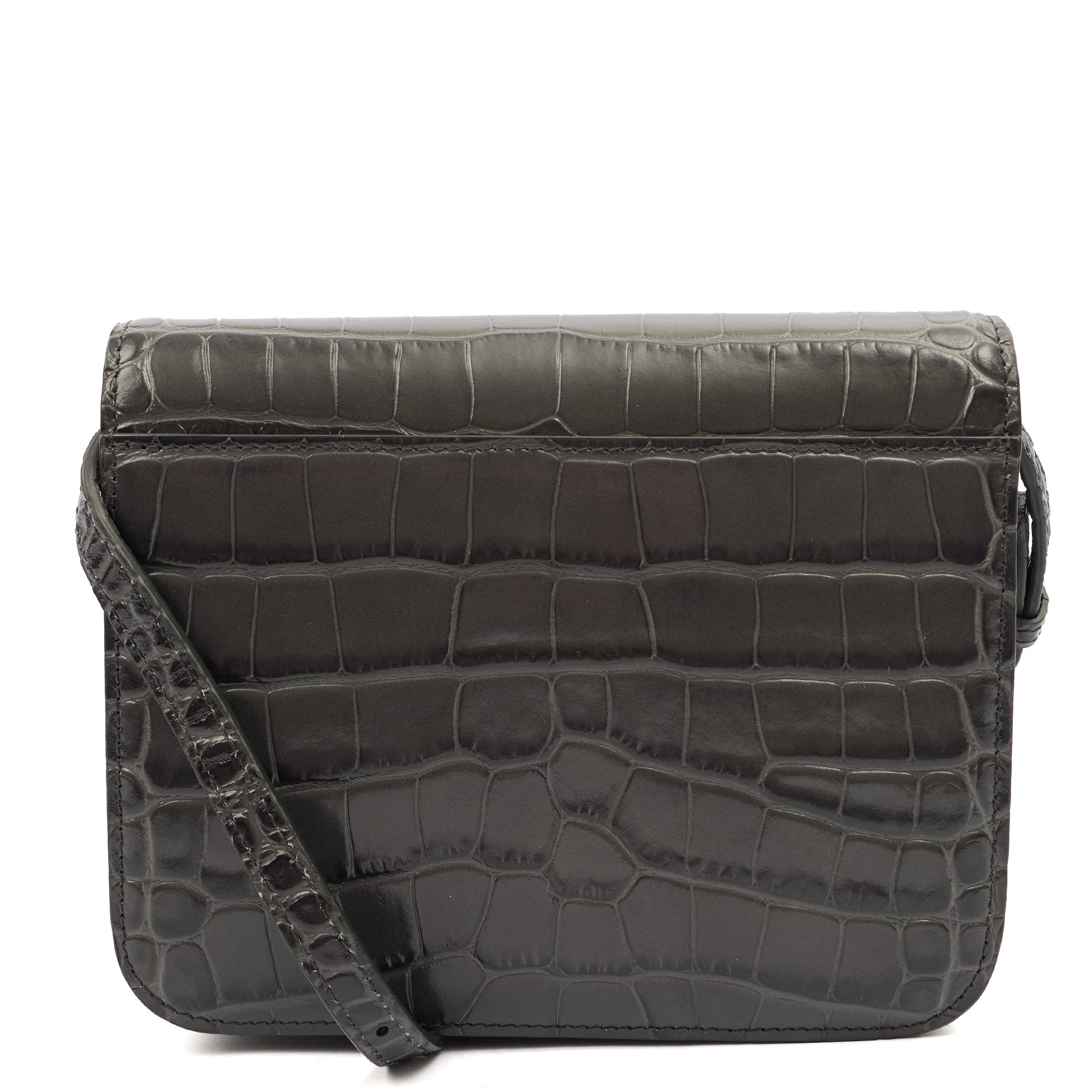 Balenciaga Cross Body B. Crossbody in Grey, Exotic Effect Leather