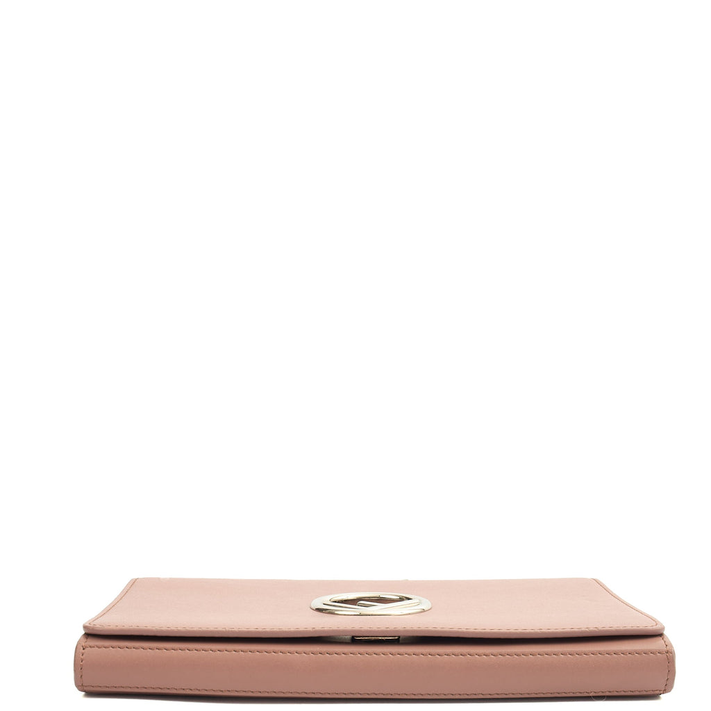 Fendi Cross Body Kan I F Wallet On Chain in Pink, Leather