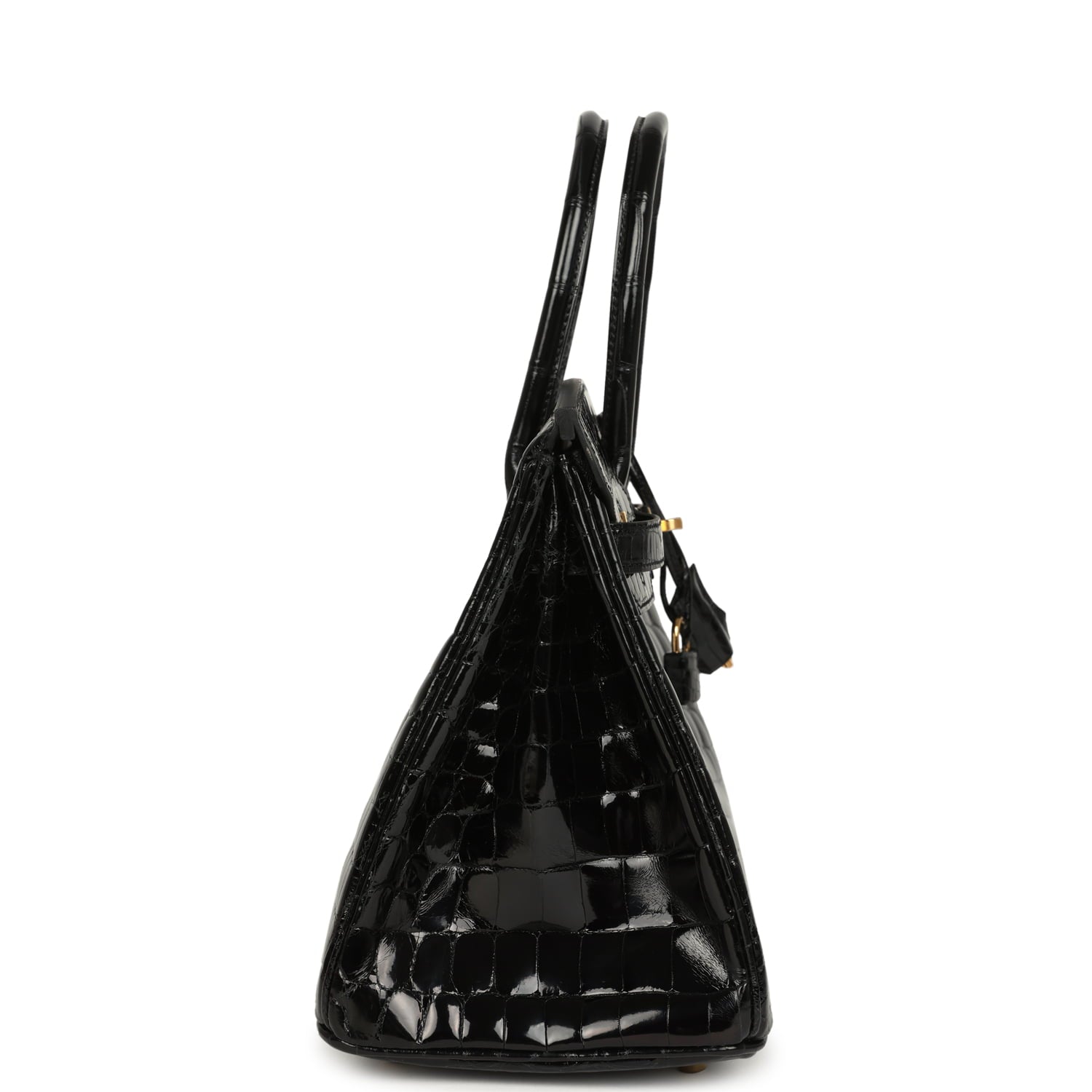 Hermes Birkin 30 Black Shiny Crocodile Niloticus Gold Hardware