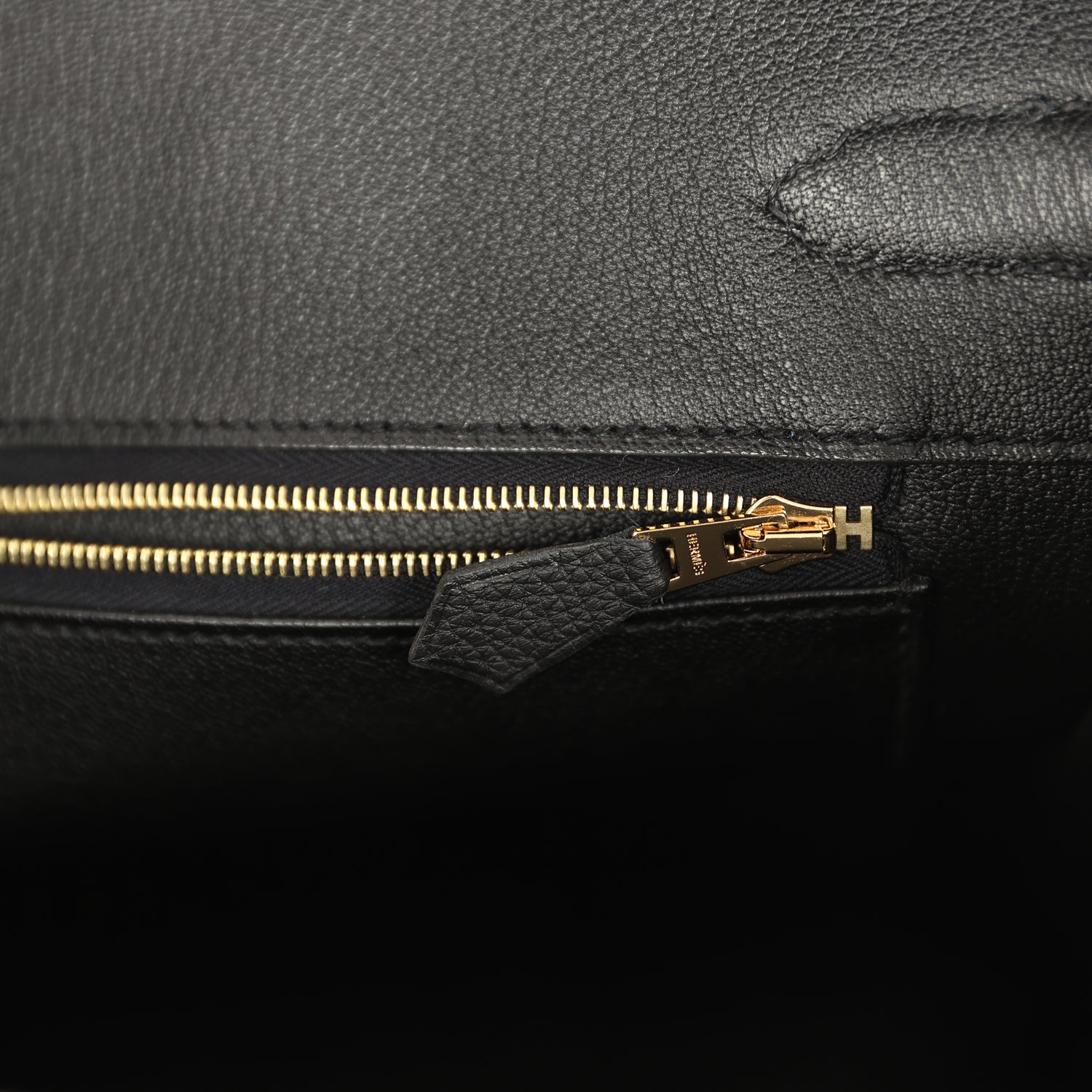 Pre-owned Hermes Birkin 35 Black Togo Gold Hardware