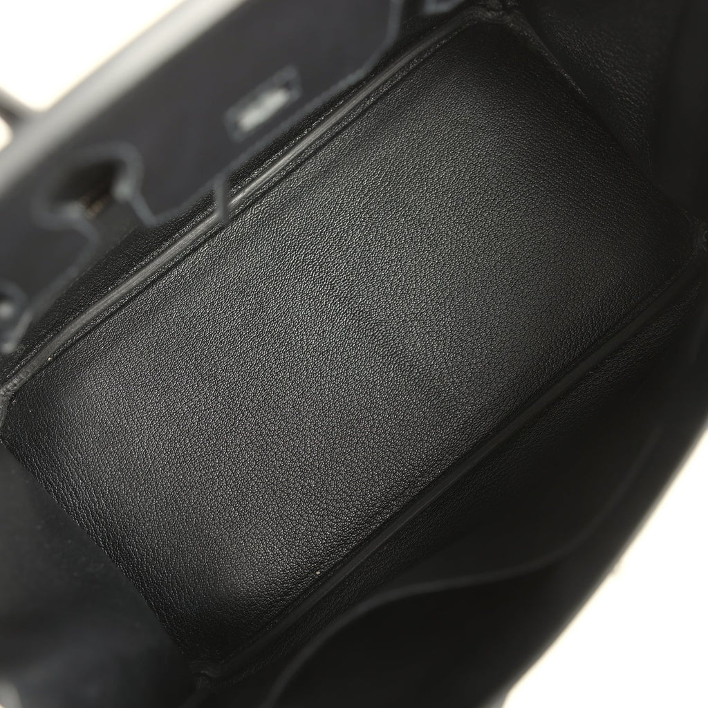 Pre-owned Hermes Birkin 30 Black Epsom Palladium Hardware