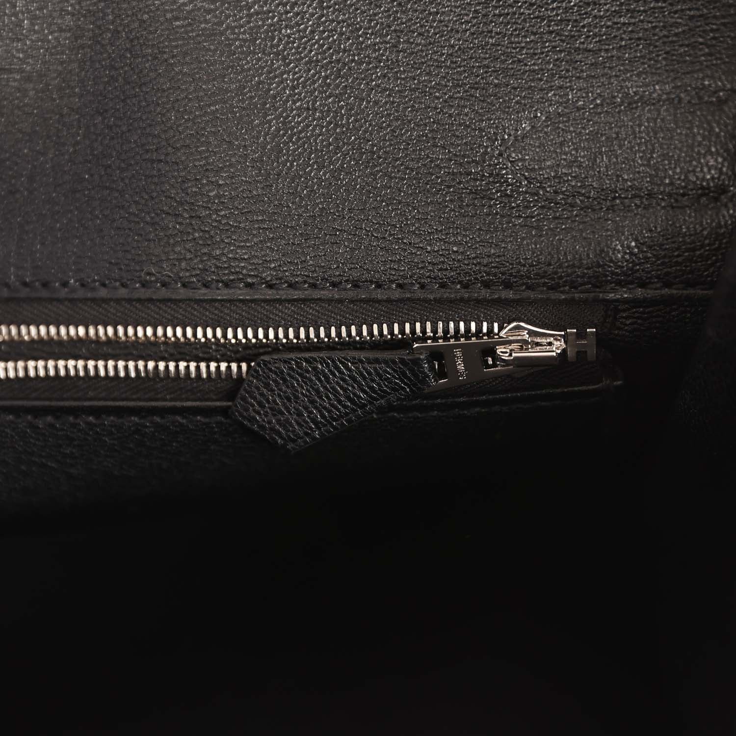 Hermes Birkin 30 Black Matte Porosus Crocodile Palladium Hardware