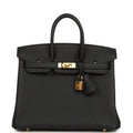 Hermes Birkin 25 Black Togo Gold Hardware