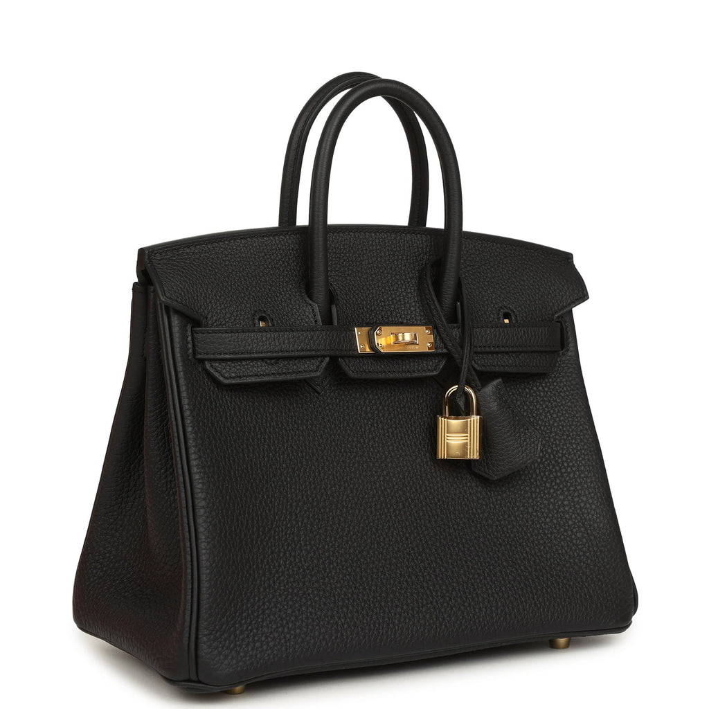 Hermes Birkin 25 Black Togo Gold Hardware