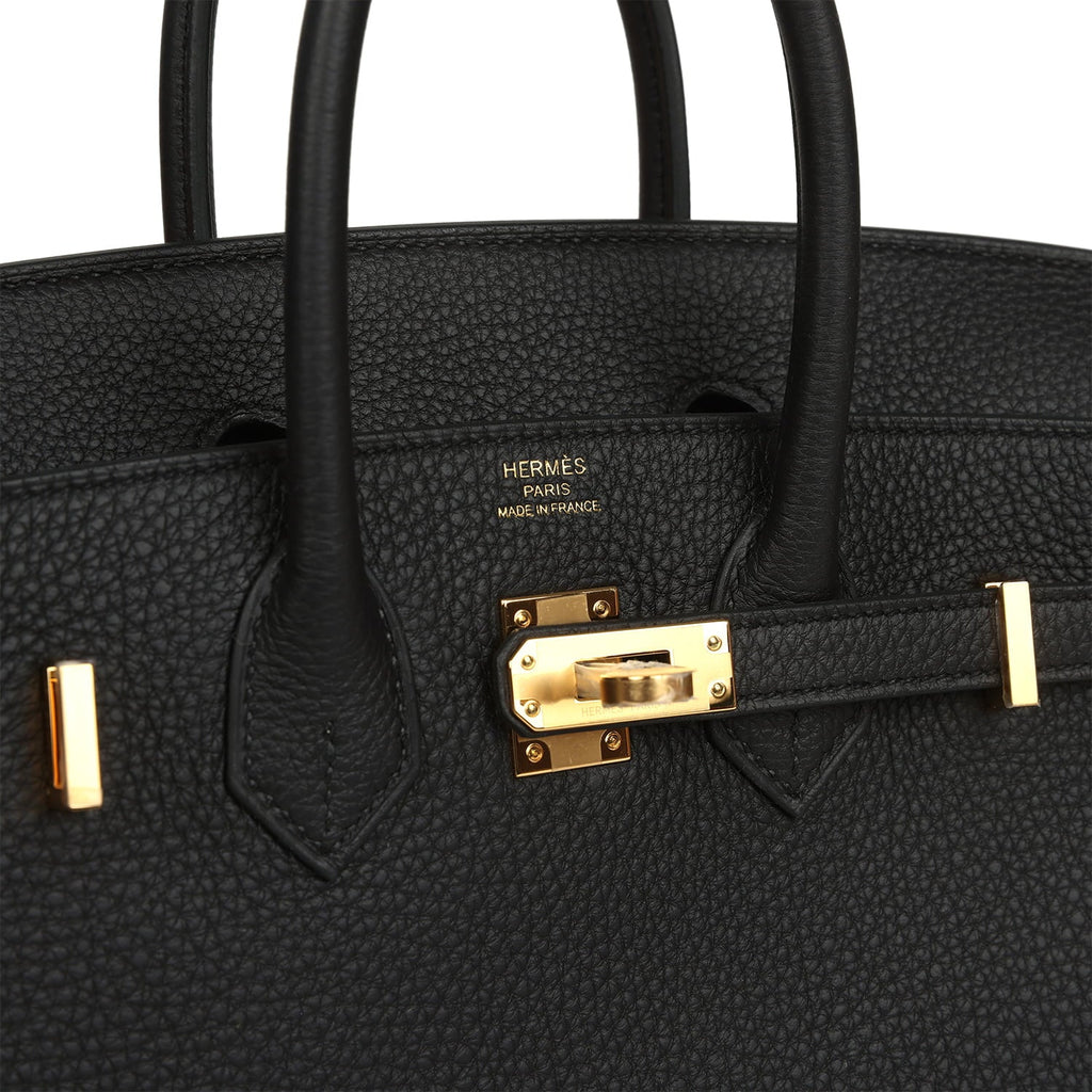 Hermes Birkin 25 Black Togo Gold Hardware