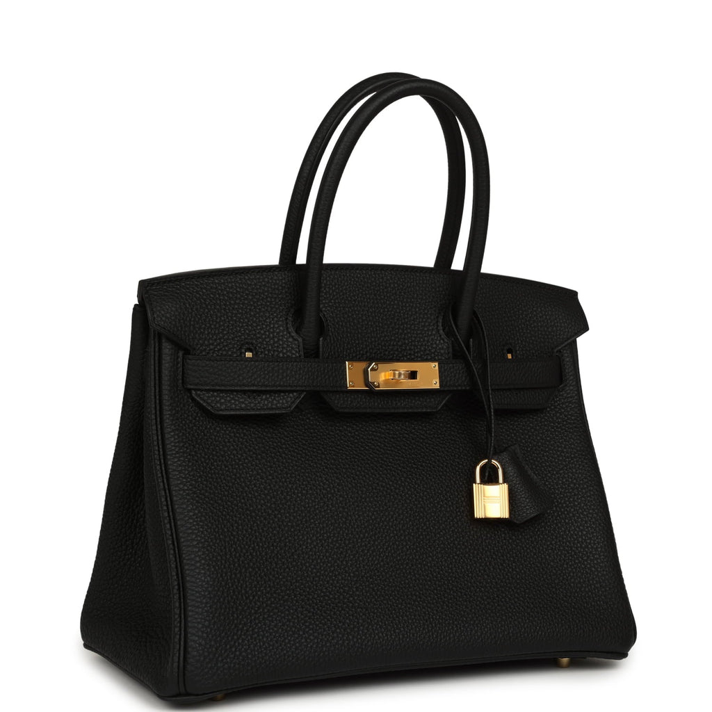 Hermes Birkin 30 Black Togo Gold Hardware