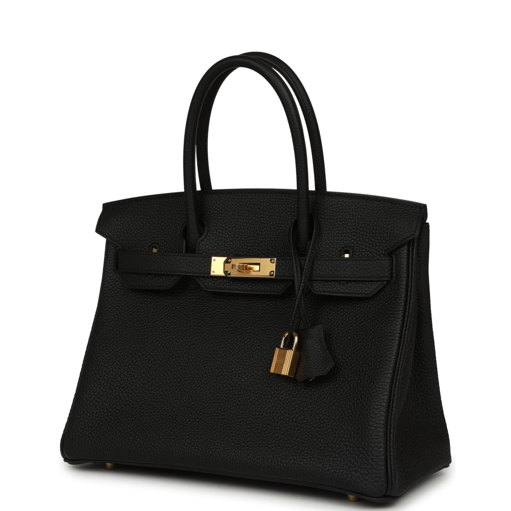 Hermes Birkin 30 Black Togo Gold Hardware