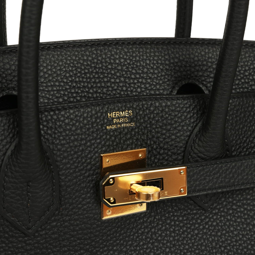 Hermes Birkin 30 Black Togo Gold Hardware