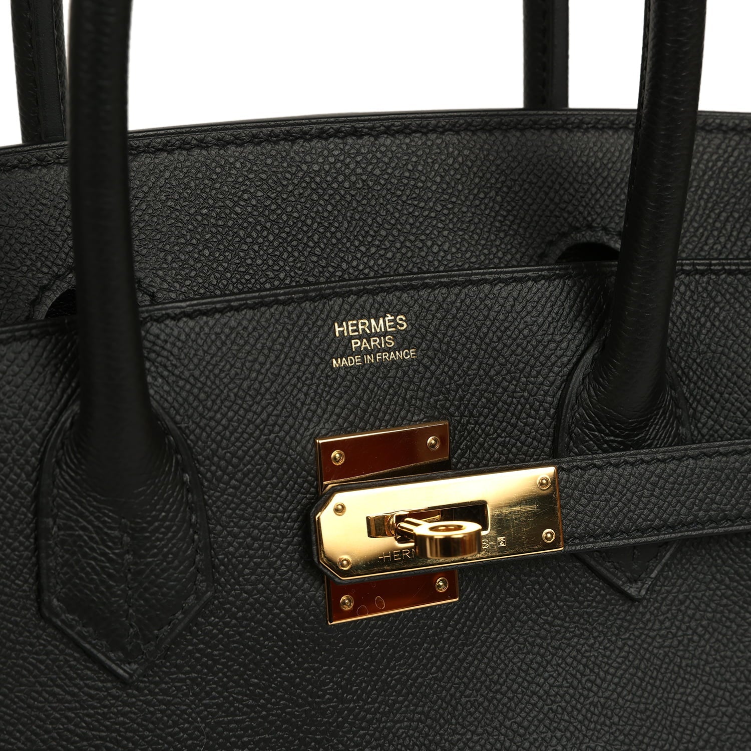 Pre-owned Hermes Birkin 30 Black Epsom Gold Hardware