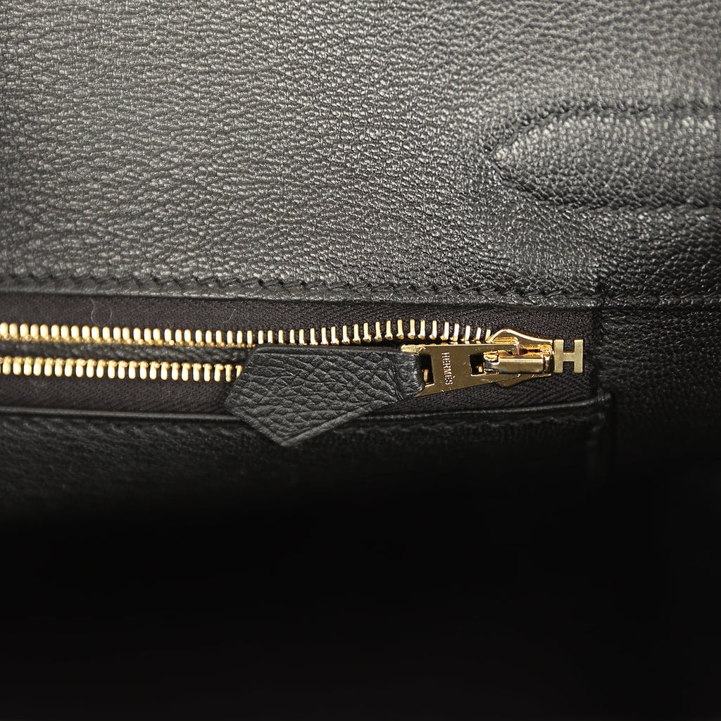 Pre-owned Hermes Birkin 30 Black Epsom Gold Hardware