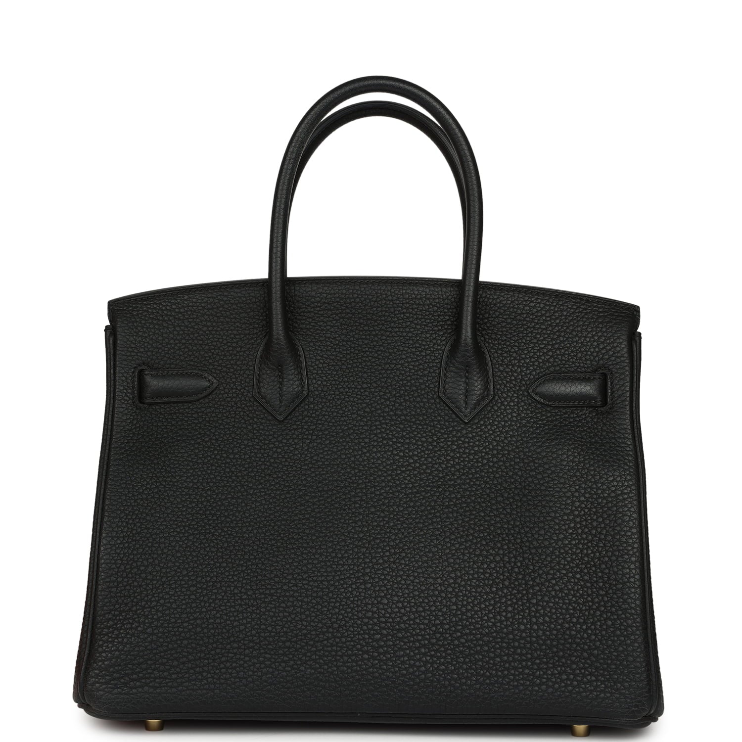Pre-owned Hermes Birkin 30 Black Togo Permabrass Hardware
