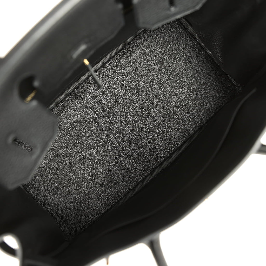 Pre-owned Hermes Birkin 30 Black Togo Permabrass Hardware