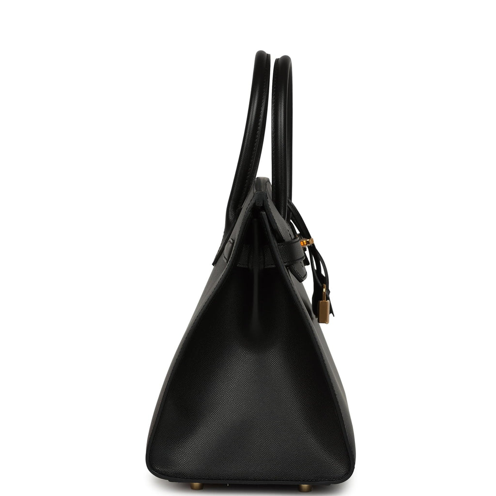 Hermes Birkin Sellier 30 Black Madame Gold Hardware